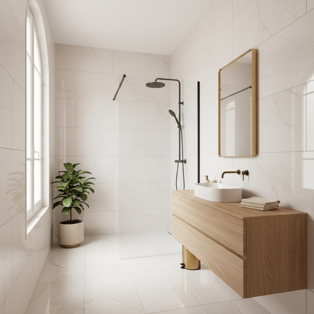 Salle de bains moderne rénovée